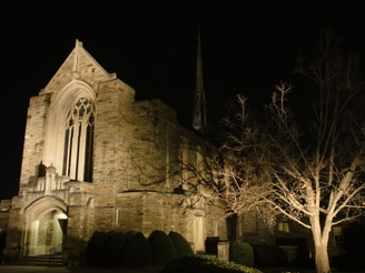Immanuel Lutheran Church, Baltimore, Christian, French Gothic Architecture, lcms, christian worship, lutheran church, church at night